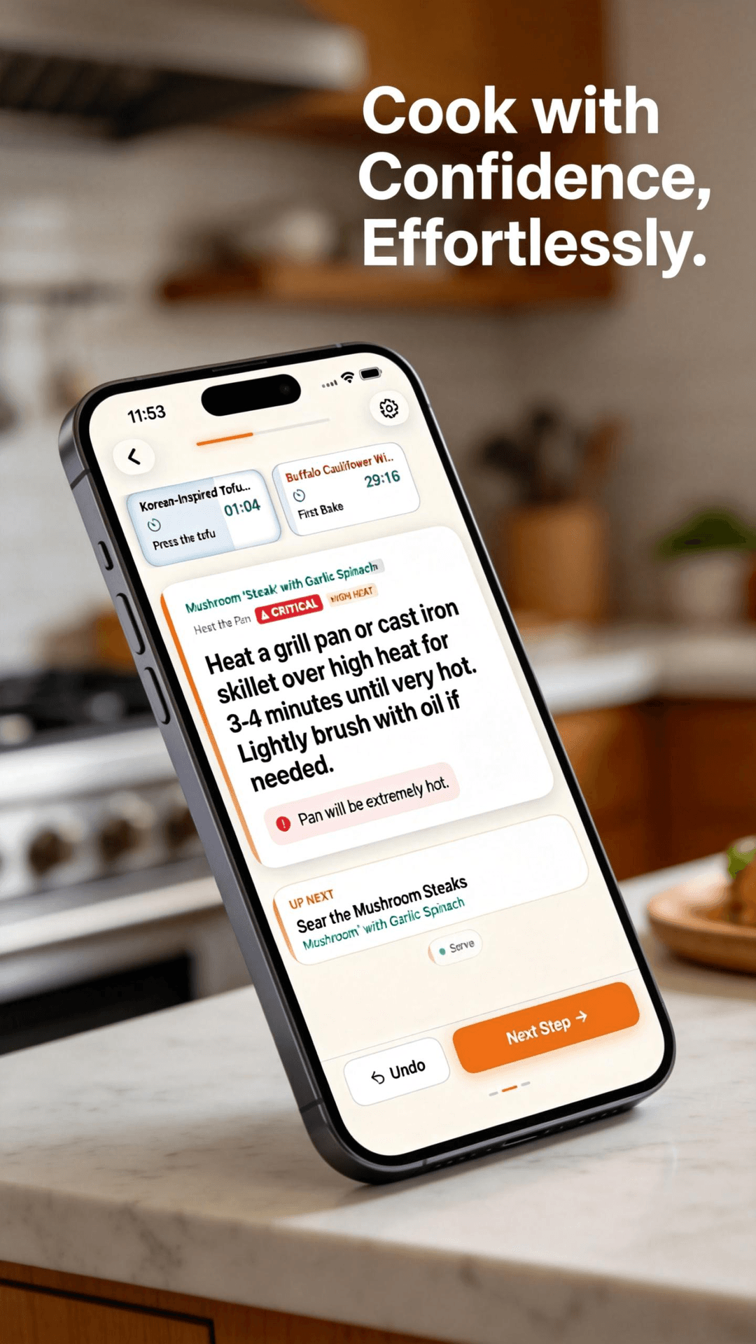 Cozina app — Cook with Confidence, Effortlessly